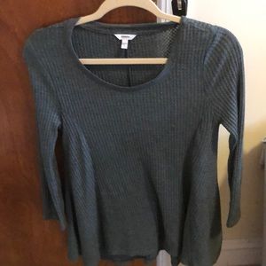 Green comfortable quarter sleeve green shirt